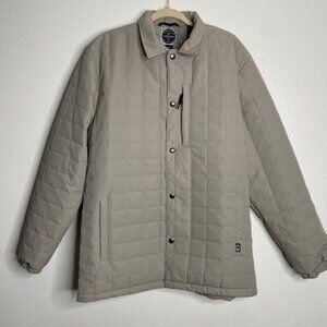 Airblaster Quilted Shirt Jacket Button Down Tan XL